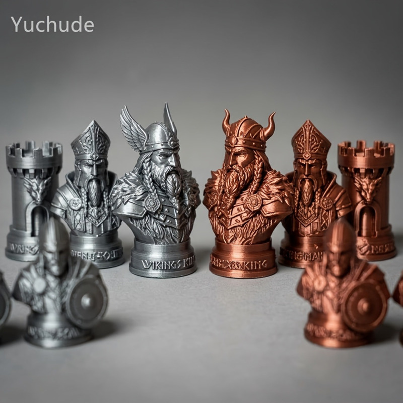Board Game Vikings - Viking Schaakstukken 3D Geprint, Schaakstukken Bordspel