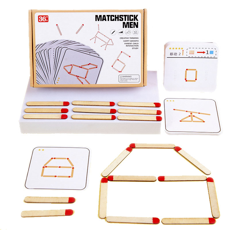Board Game Anak - Montessori Matches Puzzels Spel Houten Speelgoed