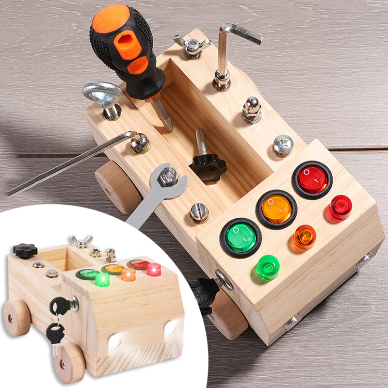 Board Game Japan - Houten Montessori Drukbord Zintuiglijk Speelgoed Schakelaar