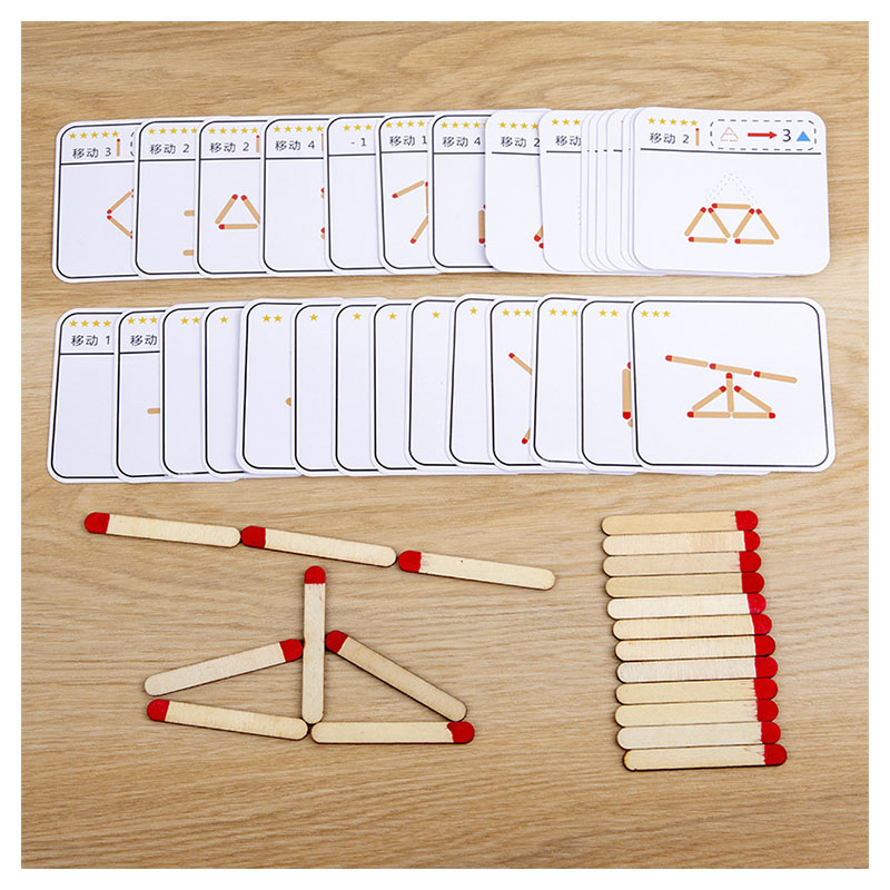 Board Game Anak - Montessori Matches Puzzels Spel Houten Speelgoed