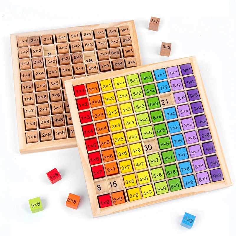 Board Game Anak - Montessori Kinderen Educatief Speelgoed Houten Vermenigvuldigingsbordspel