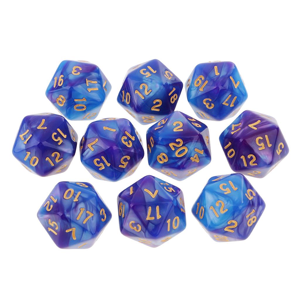 Board Game Digital - 10 stuks polyhedrale 20-zijdige dobbelstenen D20