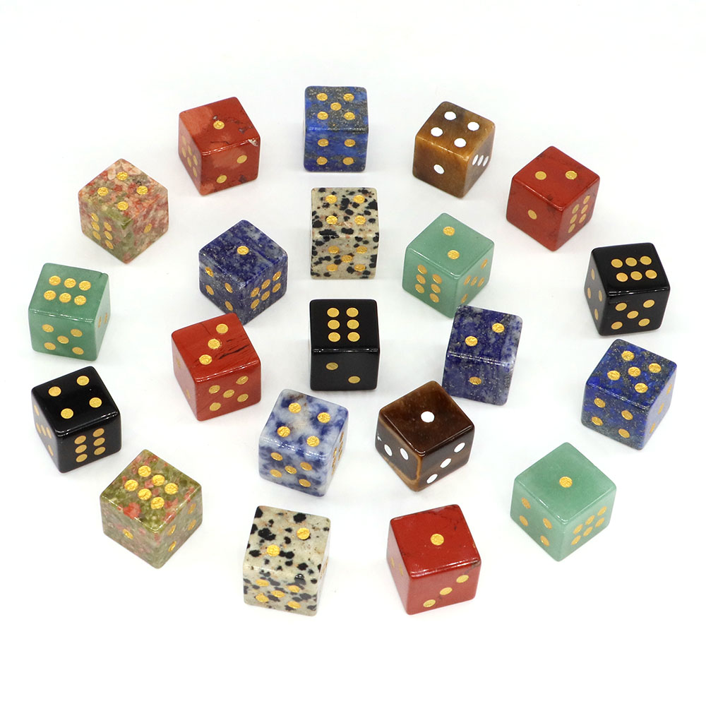 Board Game Digital - 15mm Natuursteen Zeszijdige Digitale Dobbelstenen Healing