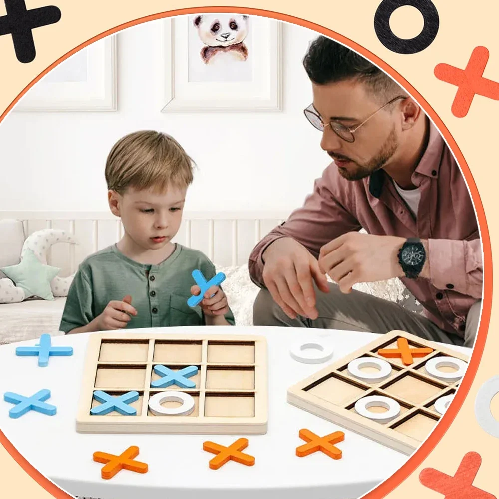 Houten XO Tic Tac Toe Game Min - Board Game Anak recensie en prijs
