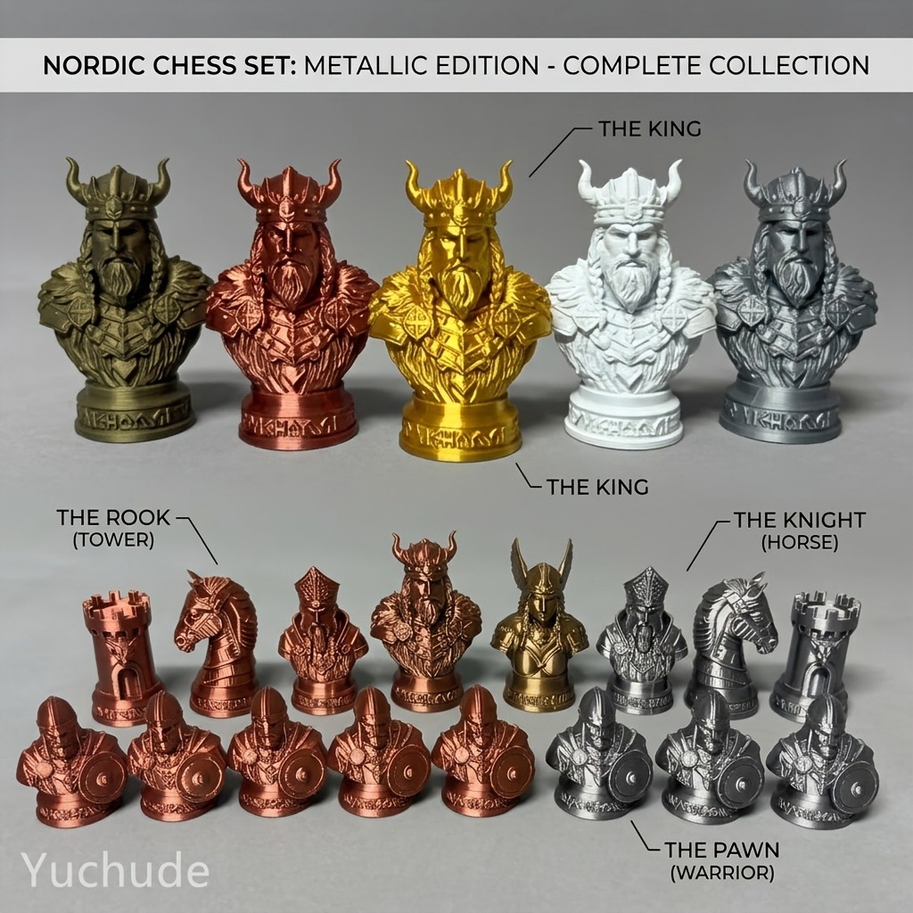 Viking Schaakstukken 3D Geprin - Board Game Vikings recensie en prijs