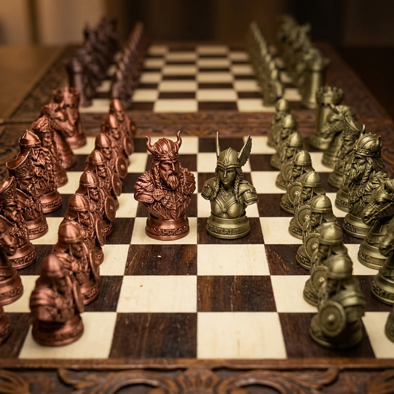 Viking Schaakstukken 3D Geprin - Board Game Vikings recensie en prijs