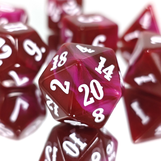 Acrylkleurige dobbelstenenset  - Board Game Digital recensie en prijs