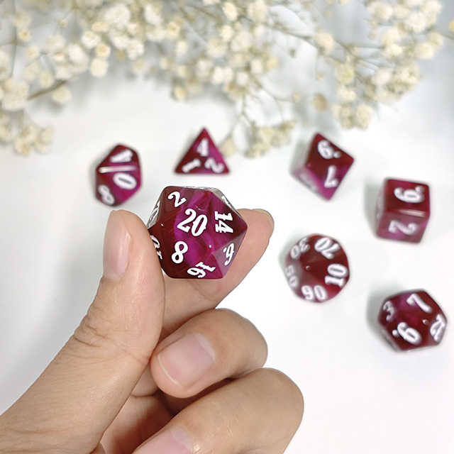 Acrylkleurige dobbelstenenset  - Board Game Digital recensie en prijs